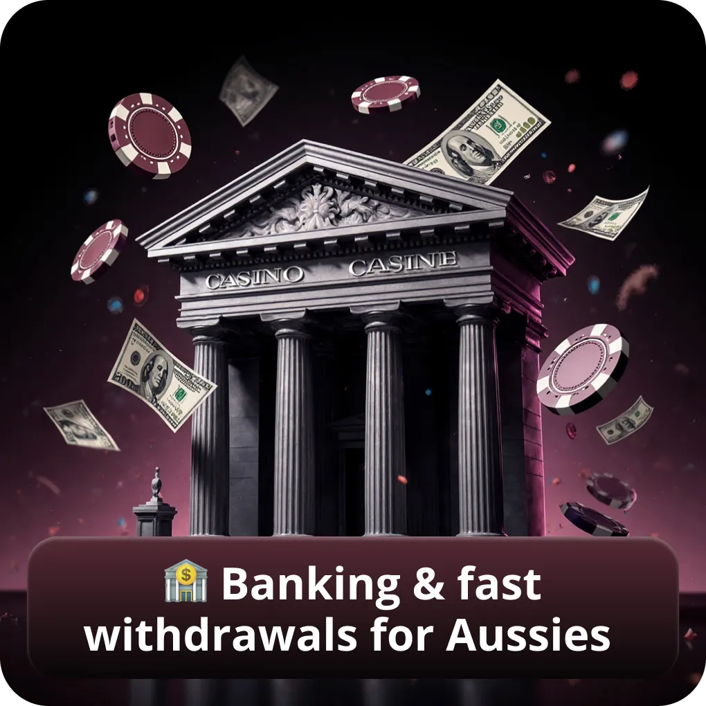 Banking and fast withdrawals for Aussies at best online pokies Australia